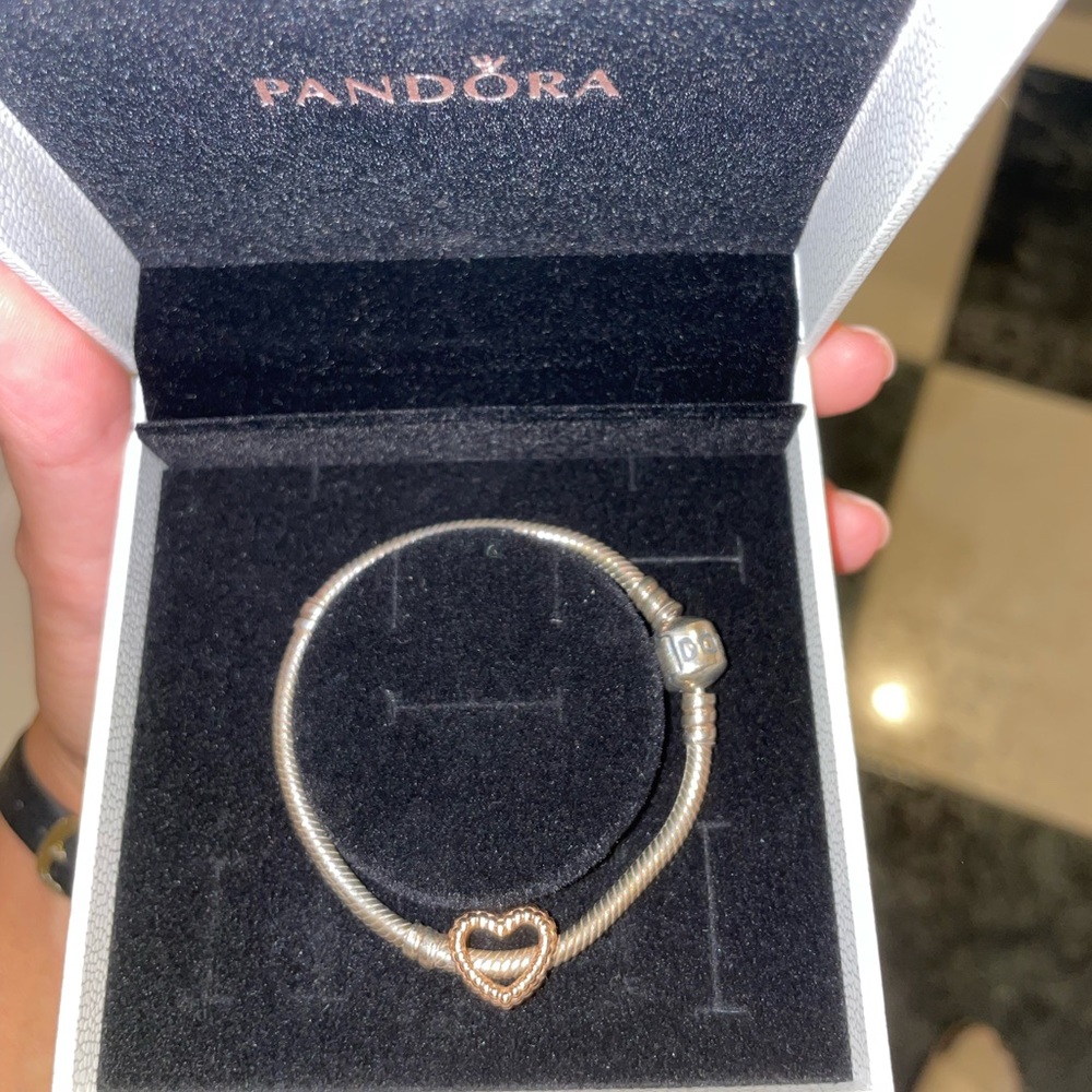 Pandora bracelet with charm and box